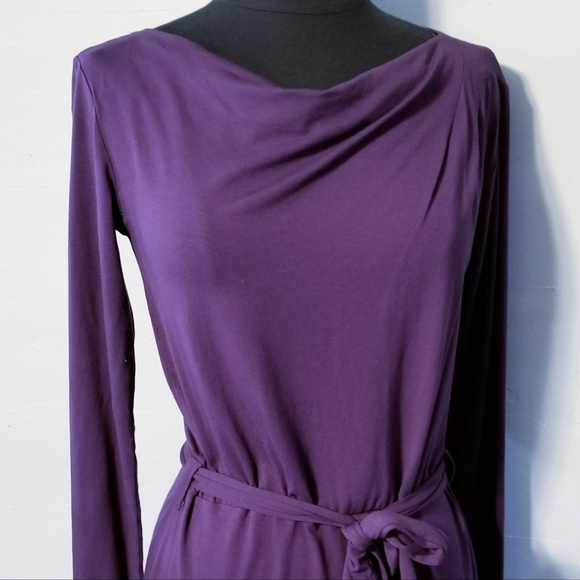 NIFE Long-Sleeve Tie-Belt Dress - Picture 2 of 8